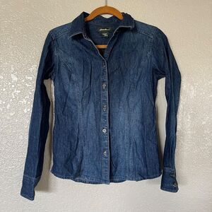 Eddie-bauer Women's Blue and Navy Shirt